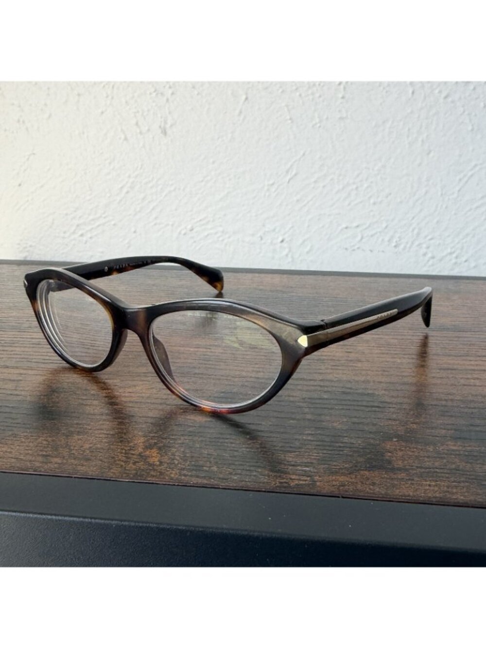 Prada Cat Eye Oval Brown Tortoise Women's RX Eyeglasses VPR 18P - Picture 3 of 15